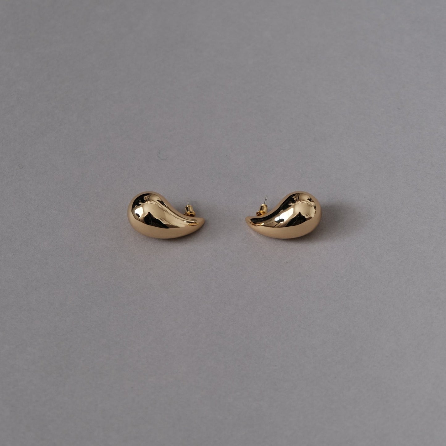 Gold & Silver Teardrop Earrings | Chunky Drop Ear Hoop Studs